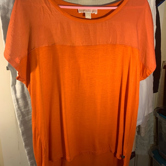 Michael Kors large orange short sleeve shirt - Picture 5 of 10